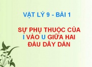 Sự phụ thuộc của cường độ dòng điện (I) vào hiệu điện...